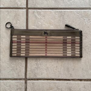 Burberry Beige and Brown Clutch easily fits an iPhone and more
